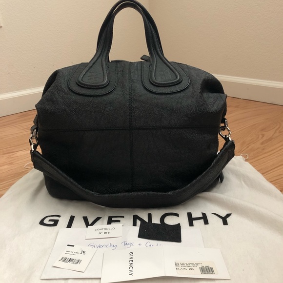Authentic Givenchy Nightingale Black Leather- Med - Picture 2 of 8